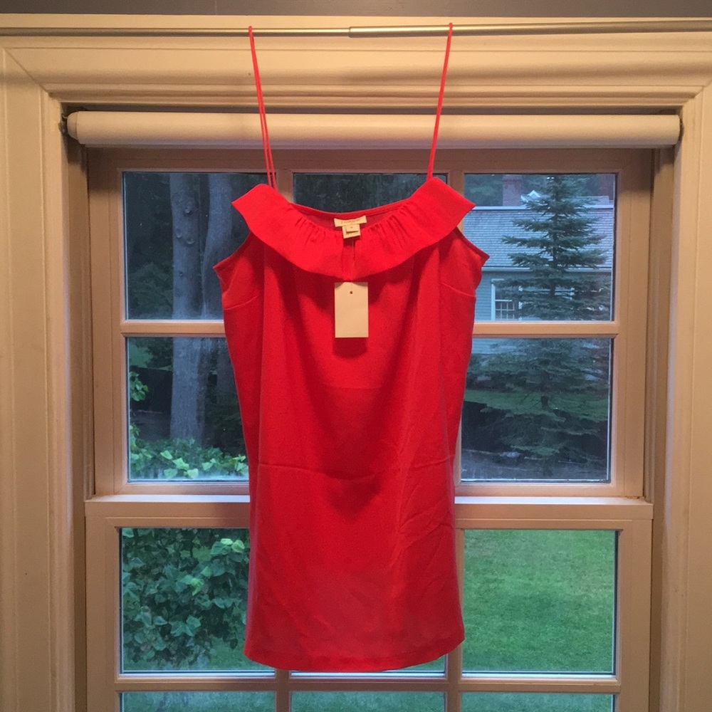 Hot pink shirt with spaghetti straps